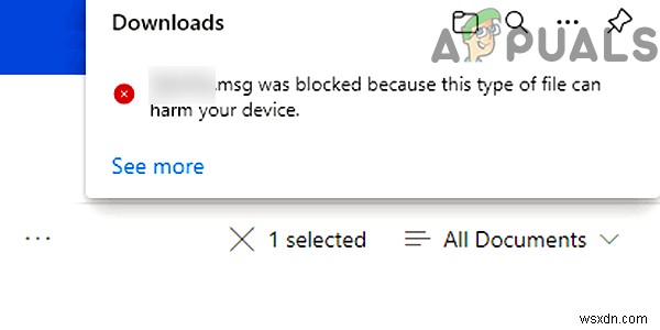 วิธีลบข้อผิดพลาดด้านความปลอดภัยเมื่อดาวน์โหลดไฟล์แนบอีเมล  .msg  จาก SharePoint 
