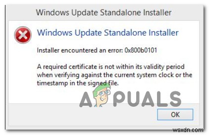 แก้ไขข้อผิดพลาด Windows Update 0X800B0101 บน Windows 10 