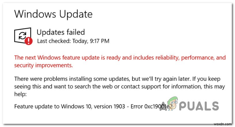 แก้ไขข้อผิดพลาด Windows Update 0XC19001E2 ใน Windows 10 (แก้ไข) 