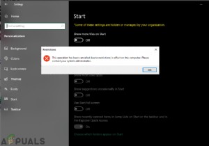 ปิดการใช้งานเมนูเริ่มใน Windows 10 โดยใช้ตัวแก้ไขนโยบายกลุ่ม 