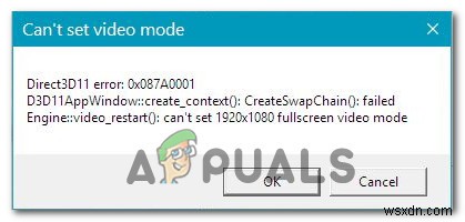 วิธีแก้ไขข้อผิดพลาด Direct3d11 0X087A0001 บน Windows 10 