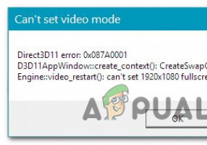 วิธีแก้ไขข้อผิดพลาด Direct3d11 0X087A0001 บน Windows 10 