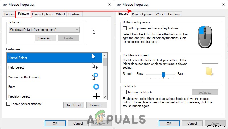 จะป้องกันผู้ใช้จากการเปลี่ยนตัวชี้เมาส์ใน Windows 10 ได้อย่างไร 