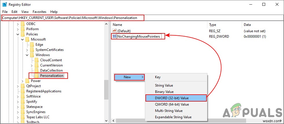 จะป้องกันผู้ใช้จากการเปลี่ยนตัวชี้เมาส์ใน Windows 10 ได้อย่างไร 