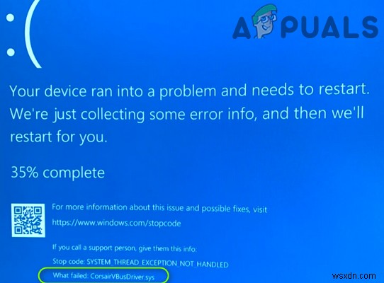 วิธีแก้ไข CorsairVBusDriver.sys Failure BSOD บน Windows 10 