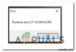 วิธีแก้ไขข้อผิดพลาดรันไทม์ 217 (0041ACoD) บน Windows 10 