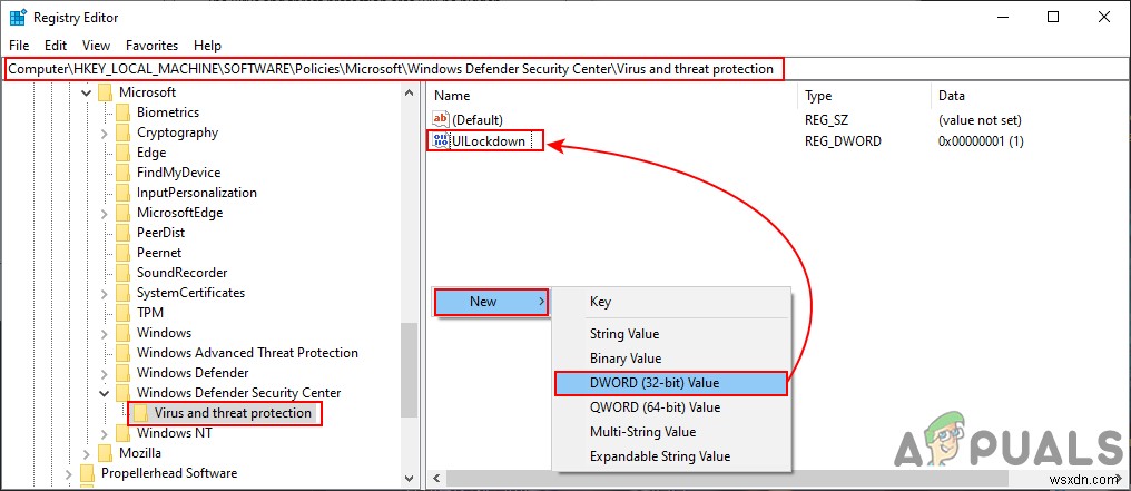 จะซ่อนพื้นที่ป้องกันไวรัสและภัยคุกคามใน Windows 10 ได้อย่างไร 