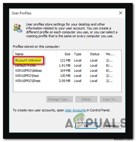 แก้ไข:ข้อผิดพลาด  โปรไฟล์ไม่ถูกลบโดยสิ้นเชิง  ใน Windows 10 
