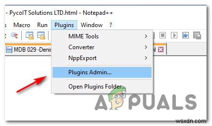 ปลั๊กอิน Notepad ++ ไม่สามารถติดตั้งบน Windows 10 