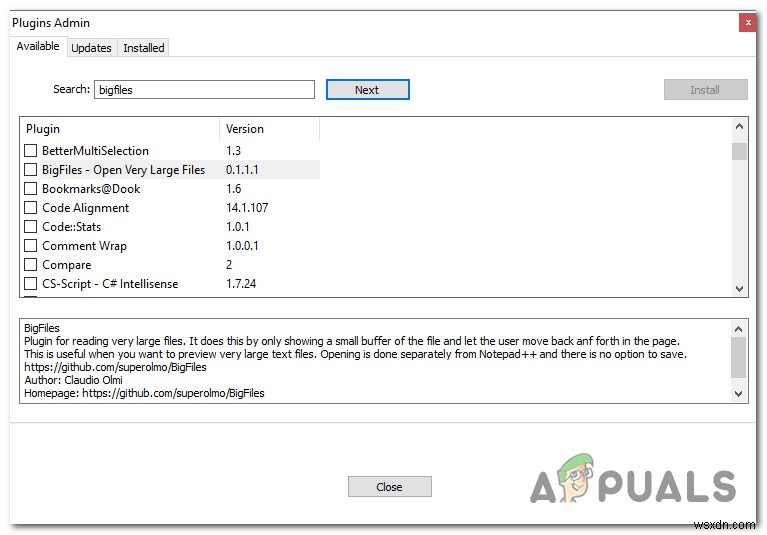 ปลั๊กอิน Notepad ++ ไม่สามารถติดตั้งบน Windows 10 