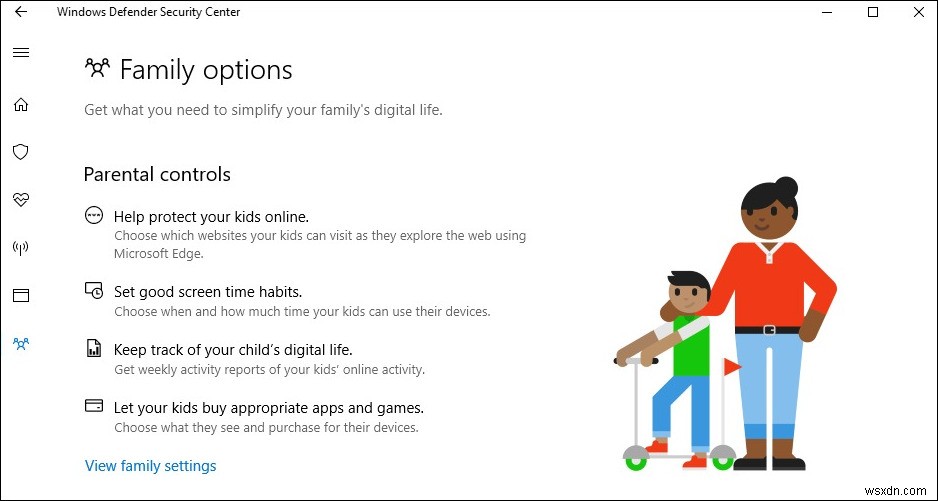 วิธีซ่อนพื้นที่ตัวเลือกครอบครัวใน Windows 10 