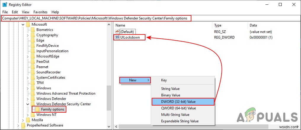 วิธีซ่อนพื้นที่ตัวเลือกครอบครัวใน Windows 10 