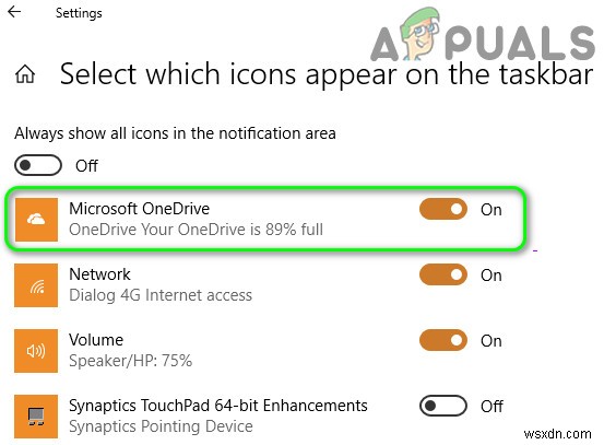 แก้ไข:ไอคอน OneDrive หายไปจากแถบงานใน Windows 10 