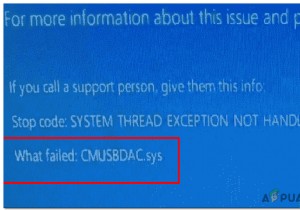 วิธีแก้ไข CMUSBDAC.sys Blue Screen of Death บน Windows 10 