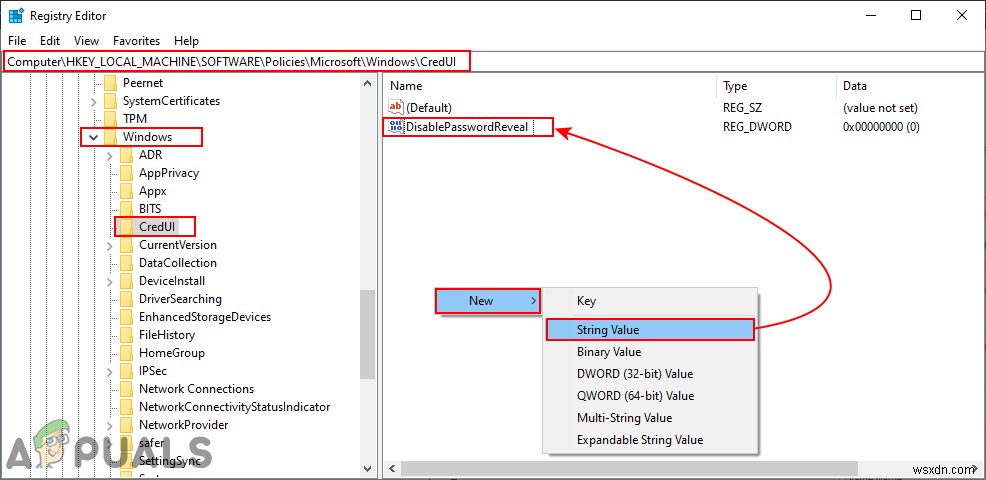 วิธีปิดการใช้งานปุ่มเปิดเผยรหัสผ่านใน Windows 10 