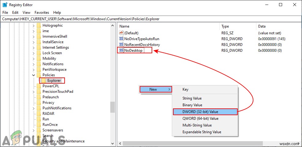 วิธีซ่อนและปิดใช้งานรายการทั้งหมดบนเดสก์ท็อปใน Windows 10 