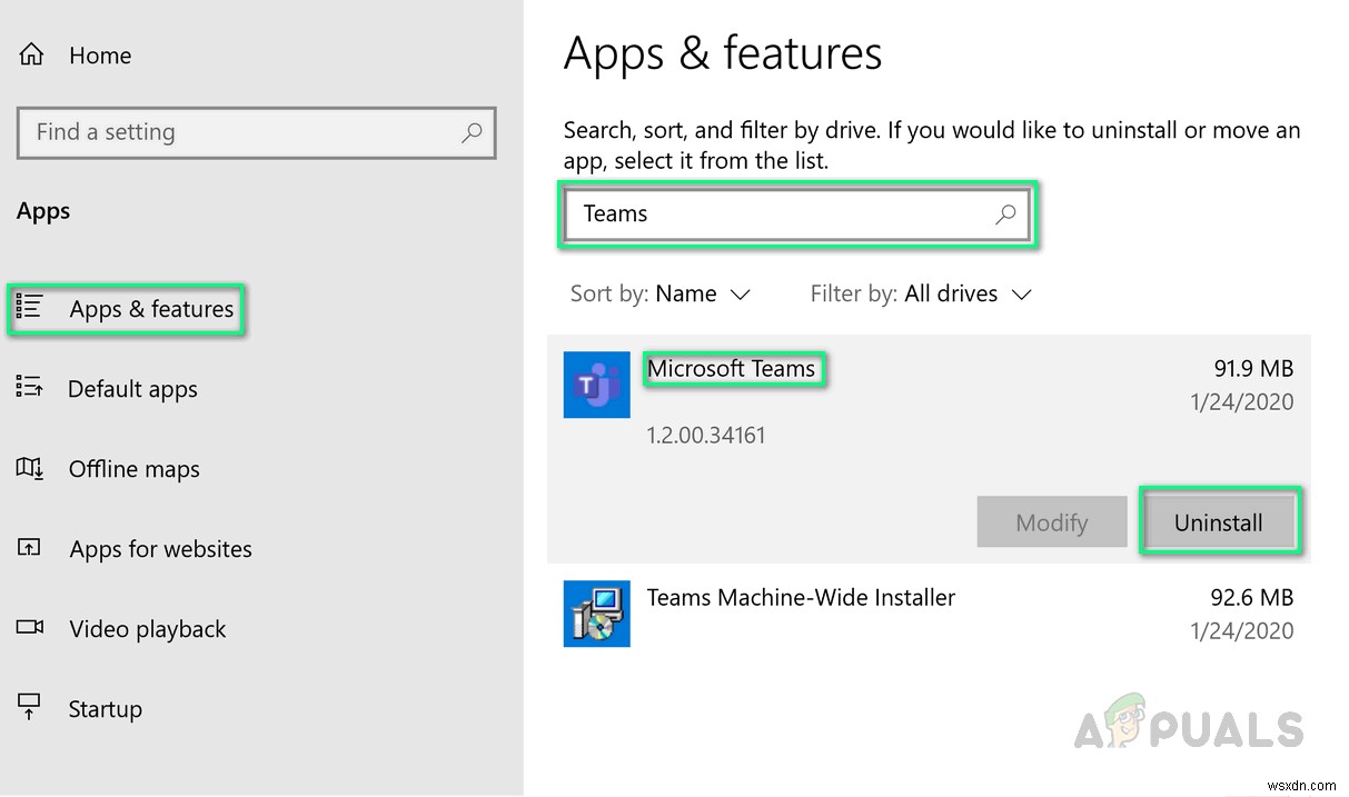 จะถอนการติดตั้ง Microsoft Teams ใน Windows 10 โดยสิ้นเชิงได้อย่างไร 