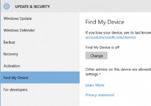 วิธีเปิดหรือปิดใช้งาน  ค้นหาอุปกรณ์ของฉัน  ใน Windows 10 