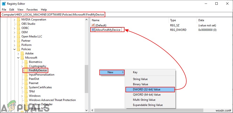 วิธีเปิดหรือปิดใช้งาน  ค้นหาอุปกรณ์ของฉัน  ใน Windows 10 