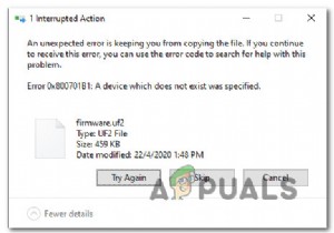 วิธีแก้ไขรหัสข้อผิดพลาด 0X800701B1 บน Windows 10 