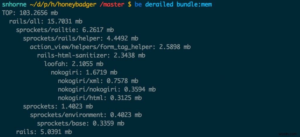 โปรไฟล์การใช้หน่วยความจำอัญมณีของคุณด้วย Derailed 