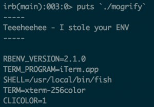 การรักษาความปลอดภัยตัวแปรสภาพแวดล้อม 
