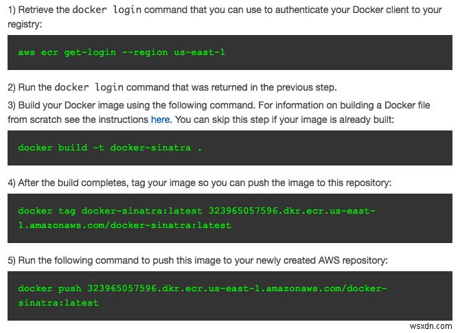 วิธีการปรับใช้แอป Sinatra ใน Docker ไปยัง Amazons EC2 Container Service 