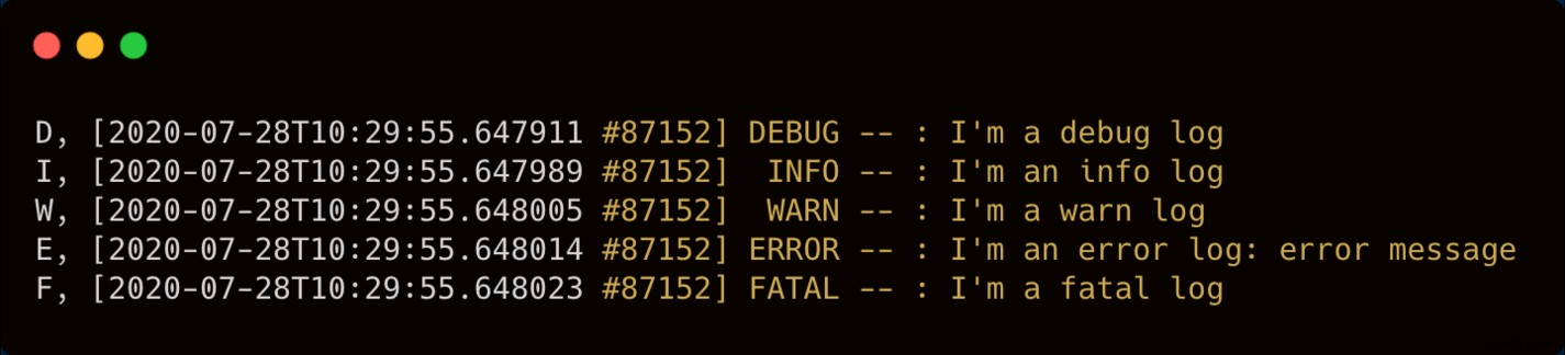 การเข้าสู่ระบบ Ruby ด้วย Logger และ Lograge 