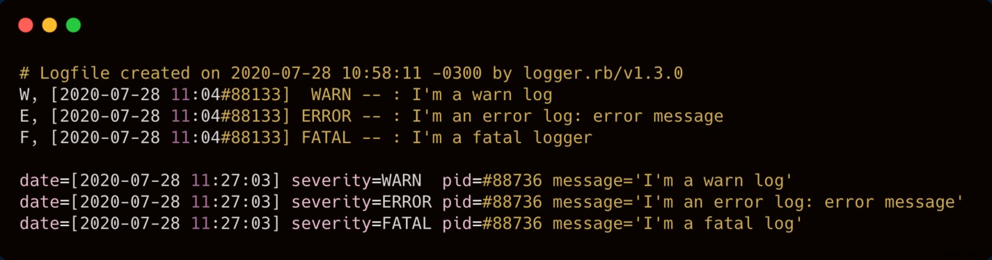 การเข้าสู่ระบบ Ruby ด้วย Logger และ Lograge 