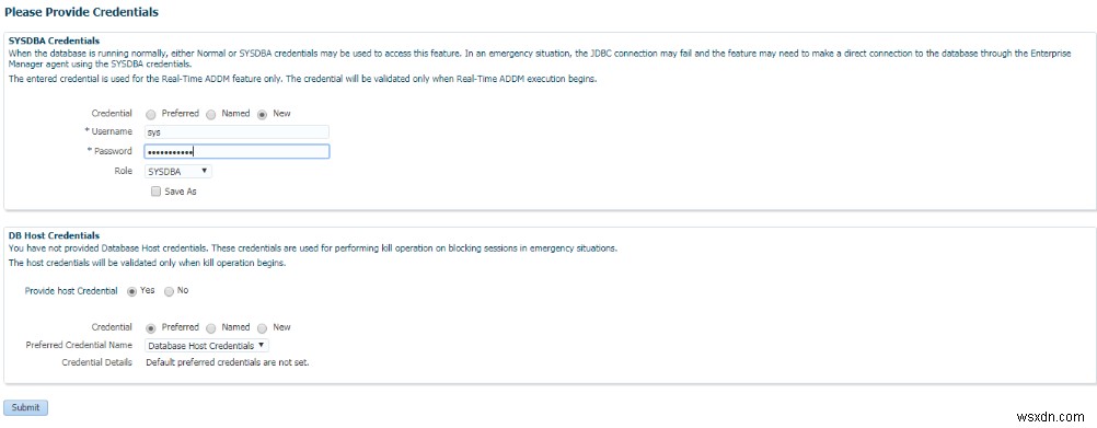 การแก้ไขปัญหาฐานข้อมูลและเซสชัน Oracle ที่หยุดทำงานด้วย Real-Time ADDM 