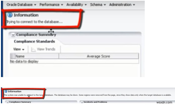 การแก้ไขปัญหาฐานข้อมูลและเซสชัน Oracle ที่หยุดทำงานด้วย Real-Time ADDM 