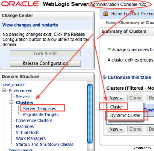 คุณลักษณะและการเปลี่ยนแปลงของ Oracle v12c Weblogic 