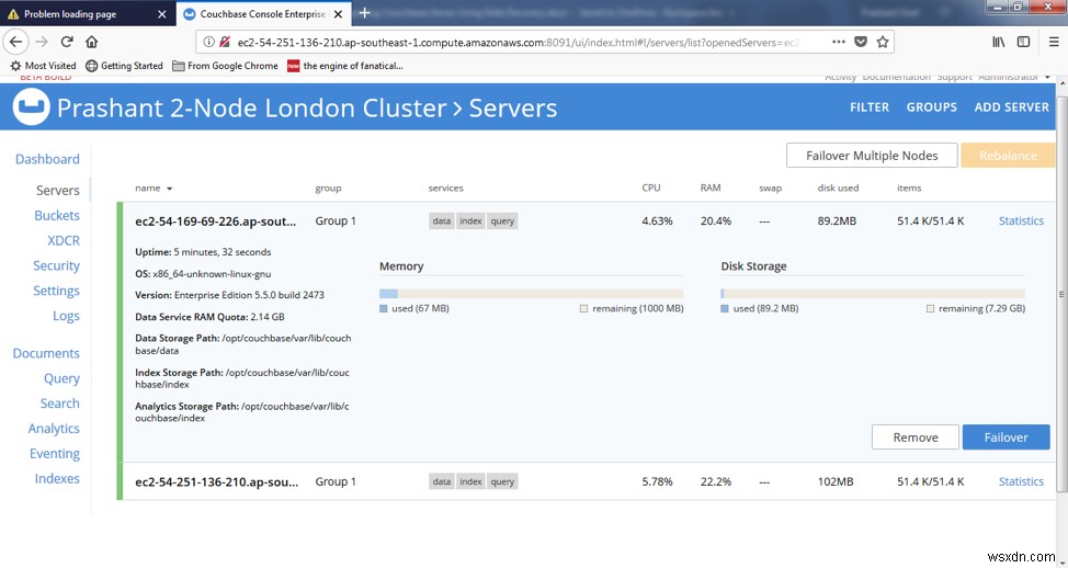 การอัพเกรด Couchbase Server โดยใช้ตัวเลือก failover ที่สง่างาม 