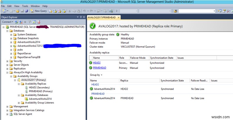 บันทึกการจัดส่ง Microsoft SQL Server บนฐานข้อมูล AlwaysOn ที่มีอยู่ 