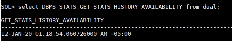 การกู้คืนสถิติใน Oracle Database 