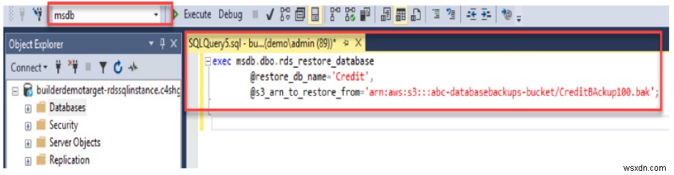 สำรอง กู้คืน และตรวจสอบฐานข้อมูลดั้งเดิมของ AWS SQL 