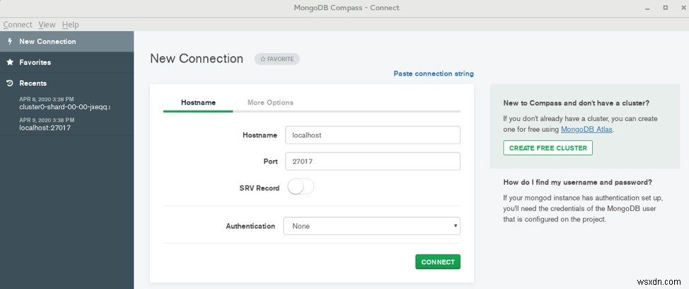 แนะนำ MongoDB Compass 