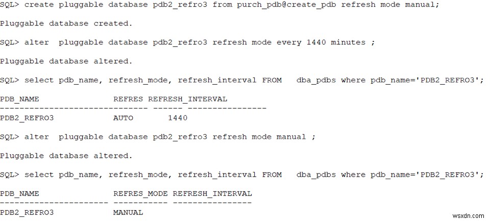 ใช้คุณสมบัติโคลนที่รีเฟรชได้ของ Oracle Database—ส่วนที่สอง:การสาธิต 