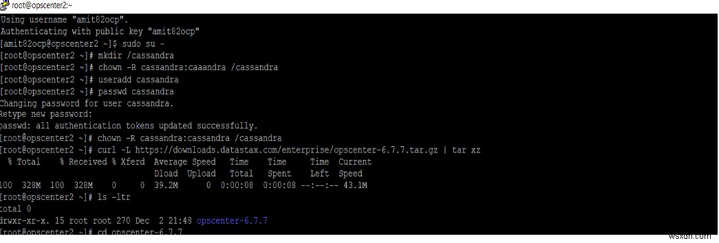 ตั้งค่า DataStax Enterprise OpsCenter 