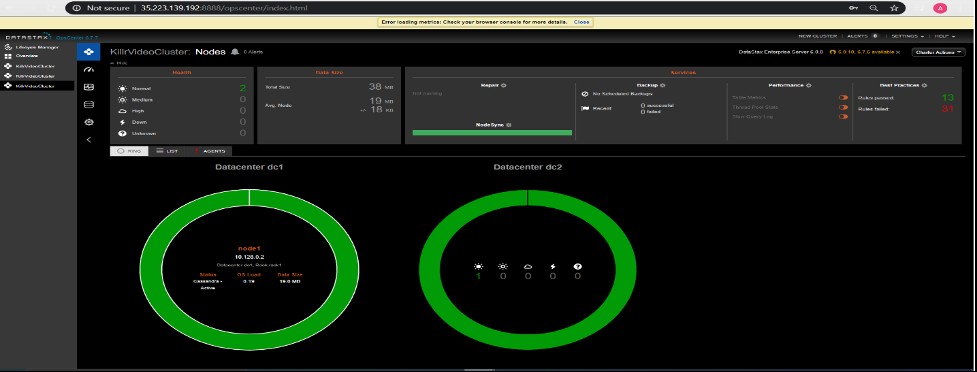 ตั้งค่า DataStax Enterprise OpsCenter 