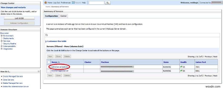 การกำหนดค่า SSL ใน WebLogic Server 12c 