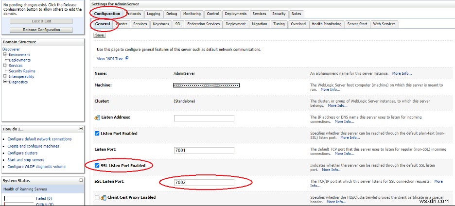 การกำหนดค่า SSL ใน WebLogic Server 12c 