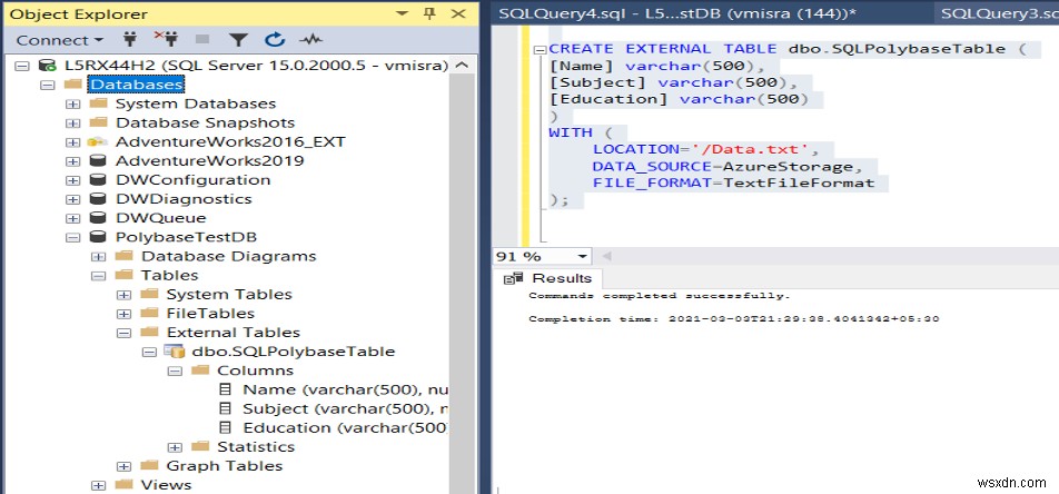 แพลตฟอร์มข้อมูลแบบรวมศูนย์และการจำลองเสมือนข้อมูลผ่าน PolyBase:ตอนที่สอง 