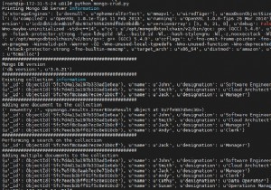 PyMongo และโมดูล Python อื่น ๆ สำหรับกลไกฐานข้อมูล 