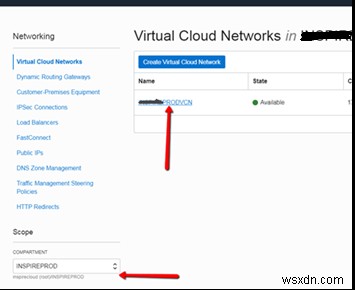 สร้างการเข้าถึง SFTP ระหว่างโฮสต์ใน Virtual Cloud Networks ต่างๆ 