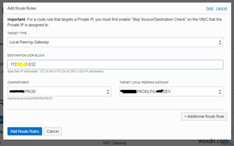 สร้างการเข้าถึง SFTP ระหว่างโฮสต์ใน Virtual Cloud Networks ต่างๆ 