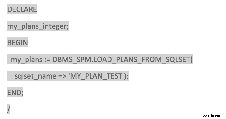 โปรไฟล์ Oracle SQL และเส้นฐาน 