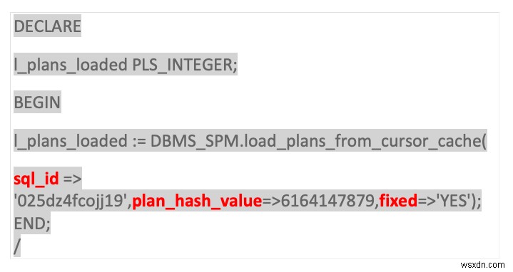 โปรไฟล์ Oracle SQL และเส้นฐาน 