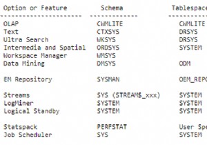 จัดการพื้นที่ตาราง SYSAUX 