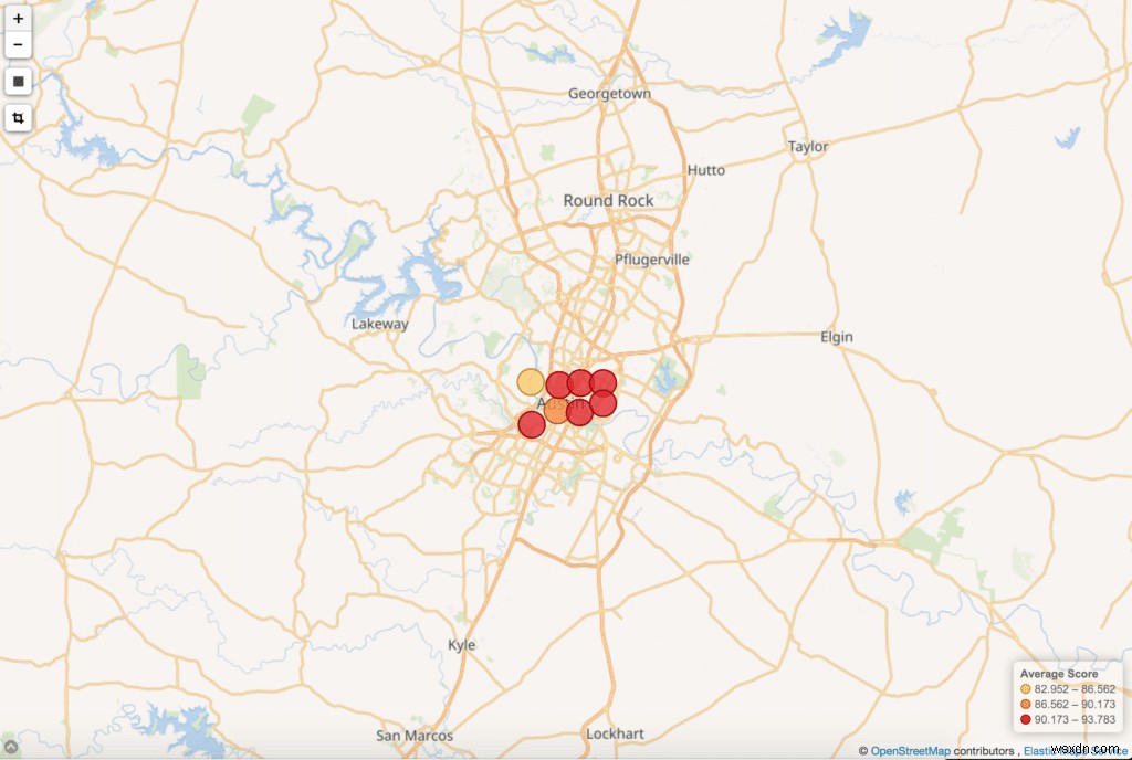 บริการแผนที่และไทล์ของบุคคลที่สามกับ Kibana 